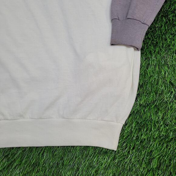 Vintage 90s Averroe 1/4 Zip Mockneck Sweatshirt Women S/M 22x27 Baggy - Picture 10 of 13